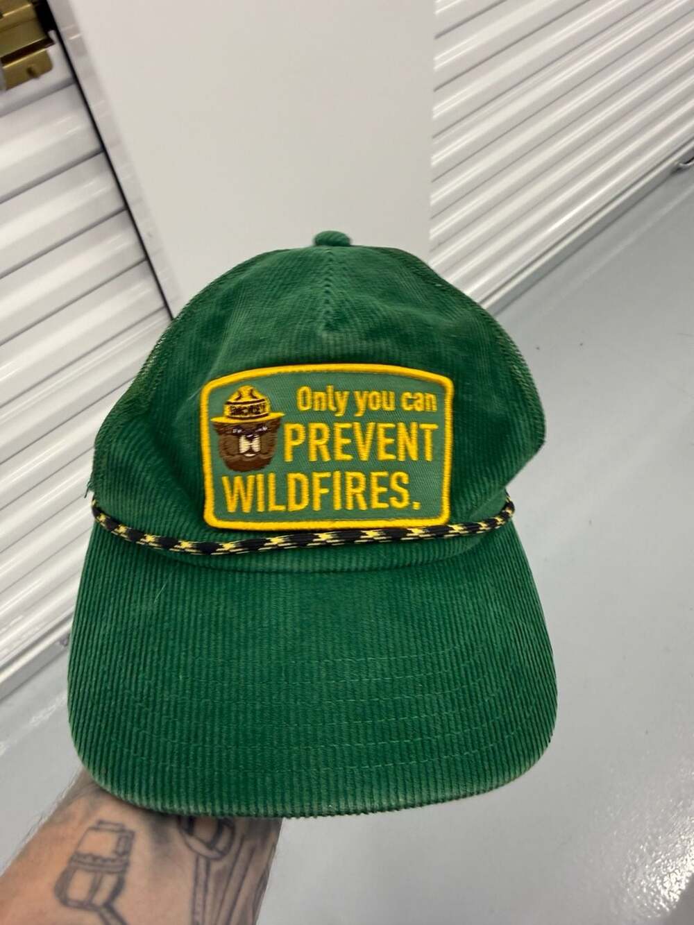 Smokey Bear Official Licensed Mesh Corduroy Snap Back Cap Hat